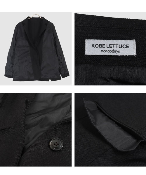 KOBE LETTUCE（コウベレタス）の「［ manaodaysさんコラボ ］選べる2タイプジャケット（ノーカラージャケット・レディース・ブラック系/グレー/アイボリー/ブラック・M1/M）」の18枚目の写真