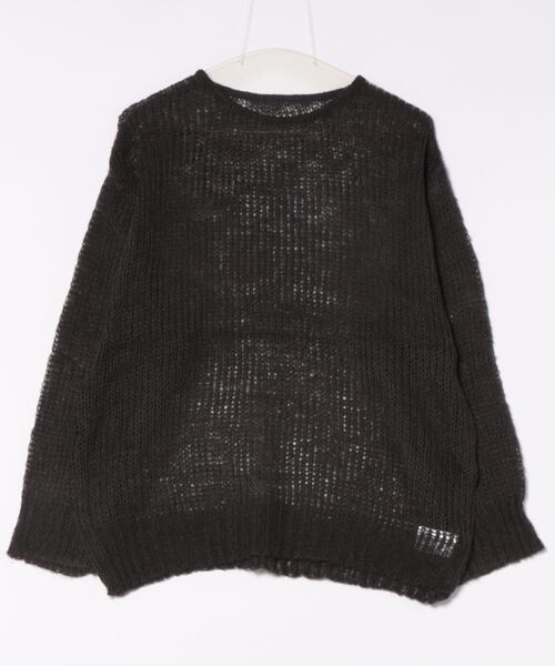TRIANGLE PALETTE(トライアングルパレット)の「シアーモヘアタッチロングニットプルオーバー(ニット/セーター・レディース・ピンク/ダークグレー/カーキ/アイボリー/ブラック/ブラウン・FREE)」の7枚目の写真