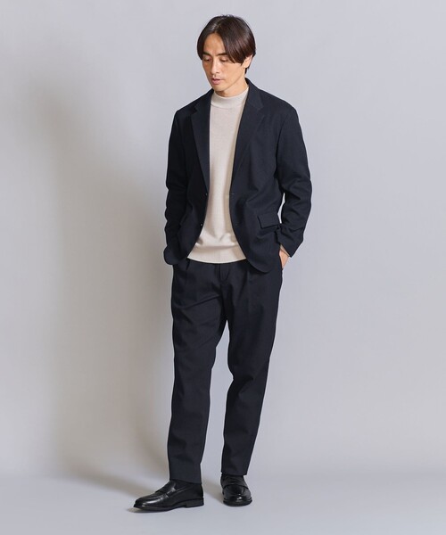 BEAUTY&YOUTH UNITED ARROWS（ビューティーアンドユースユナイテッドアローズ）の「エコ フルフラン 1プリーツ テーパードパンツ‐ウォッシャブル セットアップ対応‐（スラックス・メンズ・ネイビー/オリーブ・S/XL/L/M）」の5枚目の写真