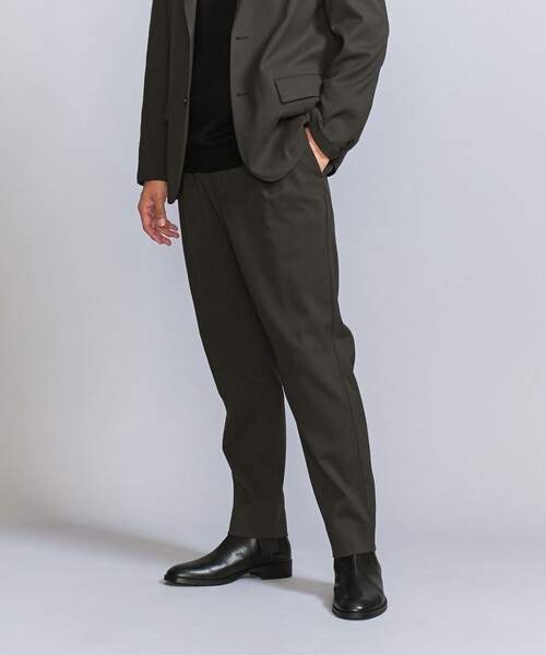 BEAUTY&YOUTH UNITED ARROWS（ビューティーアンドユースユナイテッドアローズ）の「エコ フルフラン 1プリーツ テーパードパンツ‐ウォッシャブル セットアップ対応‐（スラックス・メンズ・ネイビー/オリーブ・S/XL/L/M）」の7枚目の写真