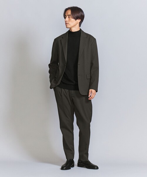 BEAUTY&YOUTH UNITED ARROWS（ビューティーアンドユースユナイテッドアローズ）の「エコ フルフラン 1プリーツ テーパードパンツ‐ウォッシャブル セットアップ対応‐（スラックス・メンズ・ネイビー/オリーブ・S/XL/L/M）」の8枚目の写真