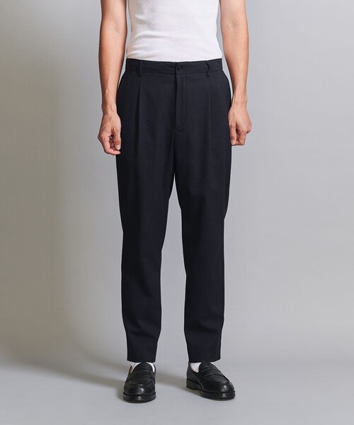BEAUTY&YOUTH UNITED ARROWS（ビューティーアンドユースユナイテッドアローズ）の「エコ フルフラン 1プリーツ テーパードパンツ‐ウォッシャブル セットアップ対応‐（スラックス・メンズ・ネイビー/オリーブ・S/XL/L/M）」の9枚目の写真