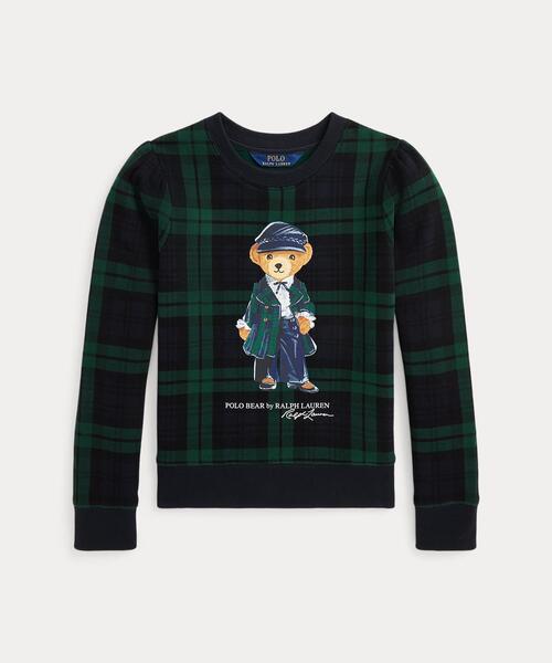 チェック Polo ベア フリース スウェットシャツ