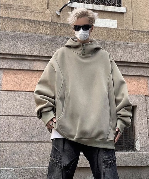メンズ オーバーサイズ パーカー ストリート ファッション ワンフォークロージング 1111clothing ◇エモーショナル