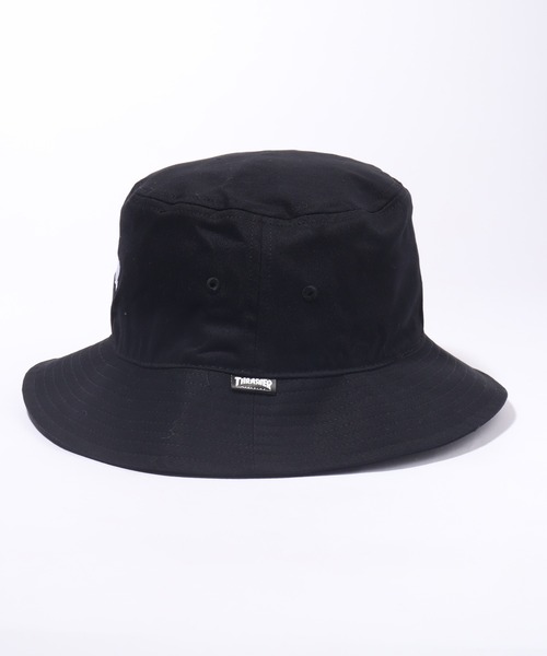 THRASHER（スラッシャー）の「【THRASHER/スラッシャー】ミニロゴ刺繍 コットンツイル バケットハット（ハット・メンズ・ブラック系/ブラック系1/ブラック系2・FREE）」の4枚目の写真