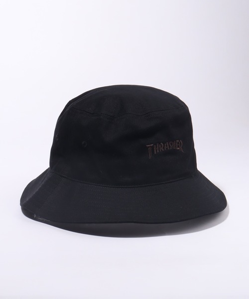 THRASHER（スラッシャー）の「【THRASHER/スラッシャー】ミニロゴ刺繍 コットンツイル バケットハット（ハット・メンズ・ブラック系/ブラック系1/ブラック系2・FREE）」の13枚目の写真
