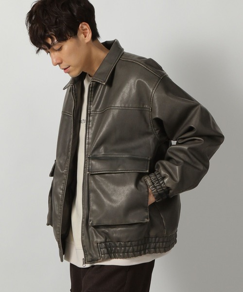 セール】ウォッシュドPUレザーブルゾン / 161799（ブルゾン