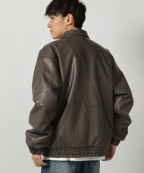セール】ウォッシュドPUレザーブルゾン / 161799（ブルゾン）｜LAKOLE