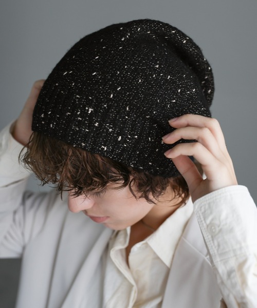 select MOCA（セレクトモカ）の「ネップラメビーニー（ニットキャップ/ビーニー・レディース・ブラック/アイボリー・FREE）」の10枚目の写真