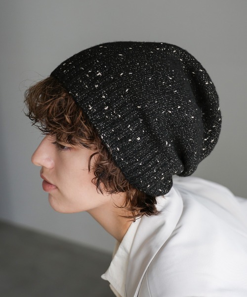 select MOCA（セレクトモカ）の「ネップラメビーニー（ニットキャップ/ビーニー・レディース・ブラック/アイボリー・FREE）」の5枚目の写真