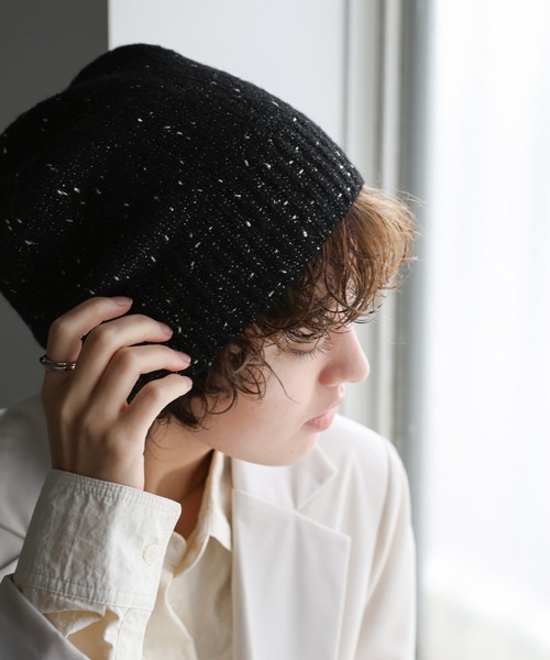 select MOCA（セレクトモカ）の「ネップラメビーニー（ニットキャップ/ビーニー・レディース・ブラック/アイボリー・FREE）」の7枚目の写真