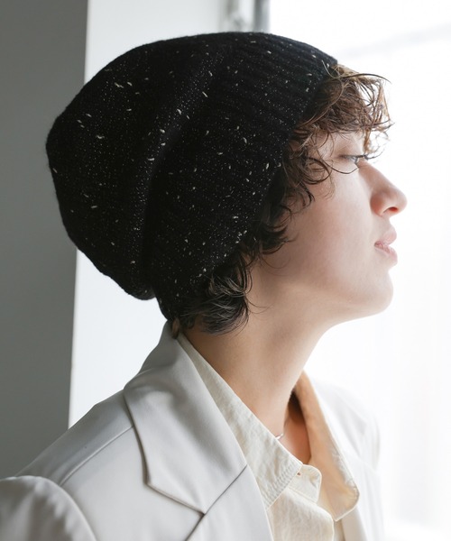 select MOCA（セレクトモカ）の「ネップラメビーニー（ニットキャップ/ビーニー・レディース・ブラック/アイボリー・FREE）」の11枚目の写真