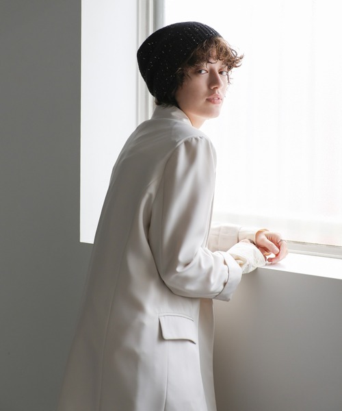 select MOCA（セレクトモカ）の「ネップラメビーニー（ニットキャップ/ビーニー・レディース・ブラック/アイボリー・FREE）」の12枚目の写真