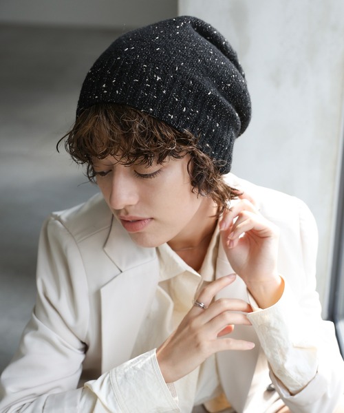 select MOCA（セレクトモカ）の「ネップラメビーニー（ニットキャップ/ビーニー・レディース・ブラック/アイボリー・FREE）」の13枚目の写真