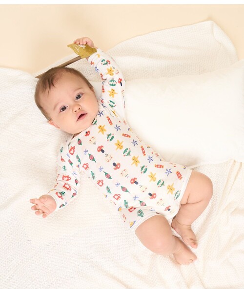 PETIT BATEAU(プチバトー)の「長袖ボディ3枚組(ロンパース・キッズ・その他1・6MONTH/18MONTH/12MONTH/24MONTH)」の4枚目の写真