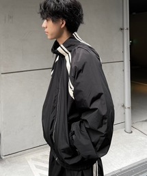 Chikashitsu +（チカシツプラス）の「【Chikashitsu +】set up line track jacket / 【チカシツプラス】セットアップサイドライントラックジャケット（ブルゾン）」