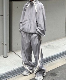 Chikashitsu +（チカシツプラス）の「【Chikashitsu +】set up line track jacket / 【チカシツプラス】セットアップサイドライントラックジャケット（ブルゾン）」