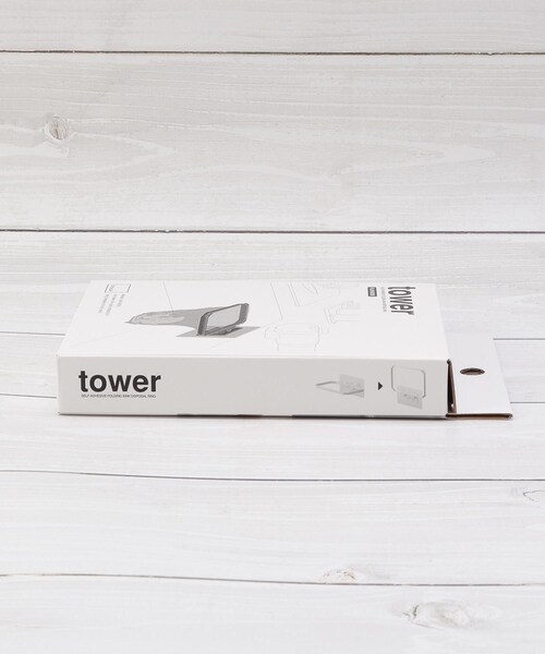 one'sterrace（ワンズテラス）の「tower タワー フィルムフック折りたためる水切りネットホルダー（掃除グッズ・レディース・ホワイト系9・01）」の3枚目の写真