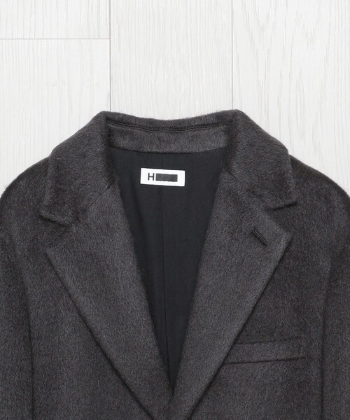 H BEAUTY&YOUTH UNITED ARROWS(エイチビューティーアンドユースユナイテッドアローズ)の「<H>モヘヤウールシャギー ビッグジャケット(テーラードジャケット・レディース・ダークグレー/ブラック・S/M)」の7枚目の写真