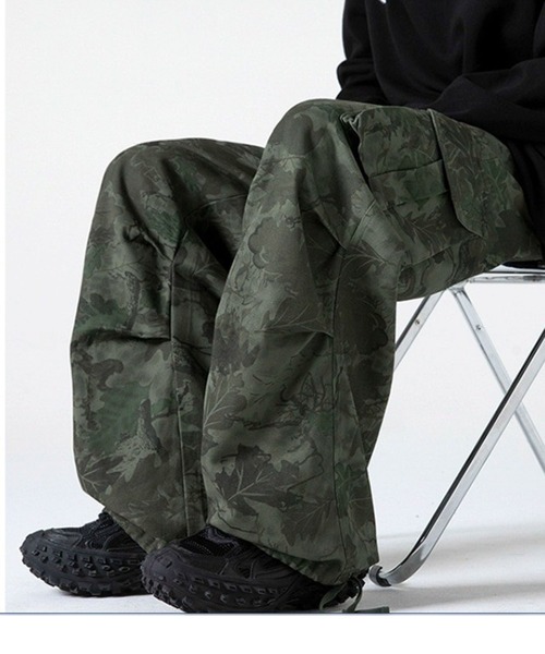 NOWLE（ノウル）の「【NOWLE】ルーズシルエット カモフラージュ イージー  カーゴパンツ（カーゴパンツ・メンズ・ベージュ/カーキ・X-LARGE/LARGE/MEDIUM）」の3枚目の写真