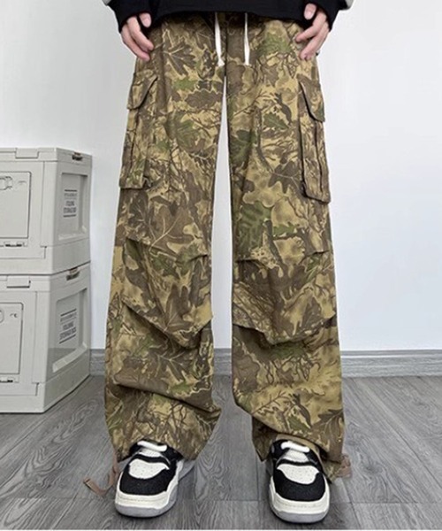 NOWLE（ノウル）の「【NOWLE】ルーズシルエット カモフラージュ イージー  カーゴパンツ（カーゴパンツ・メンズ・ベージュ/カーキ・X-LARGE/LARGE/MEDIUM）」の9枚目の写真