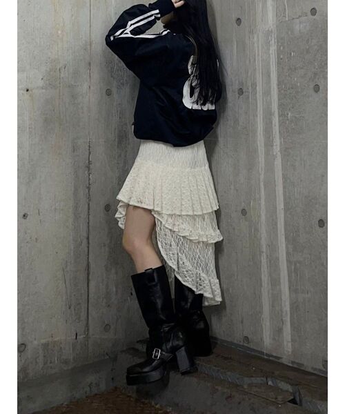 EVRIS（エヴリス）の「ティアードレースミニスカート（スカート・レディース・ホワイト/ブラック・FREE）」の15枚目の写真