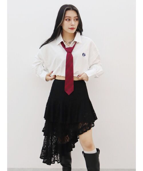 EVRIS（エヴリス）の「ティアードレースミニスカート（スカート・レディース・ホワイト/ブラック・FREE）」の19枚目の写真