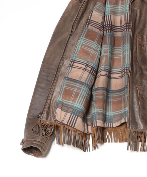 【セール】フリンジ レザー ジャケット（その他アウター）｜RRL（ダブル アール エル）