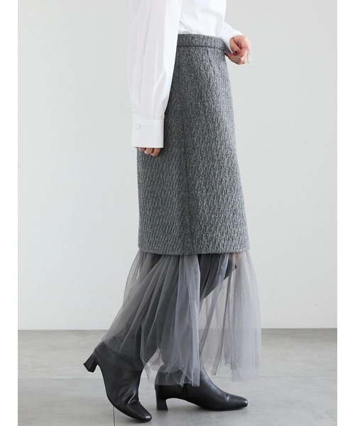 Te chichi（テチチ）の「マルチWAYレイヤードスカート（スカート・レディース・ブラック/グレー・F）」の8枚目の写真