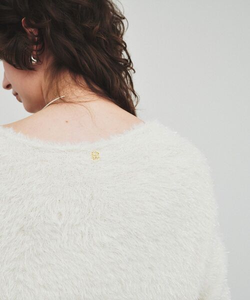 cloenc(クロエンス)の「◆【手洗い可/柔らかニット】ラメシャギーVネックニットプルオーバー(ニット/セーター・レディース・サンドベージュ/オリーブ/アイボリー・02)」の8枚目の写真