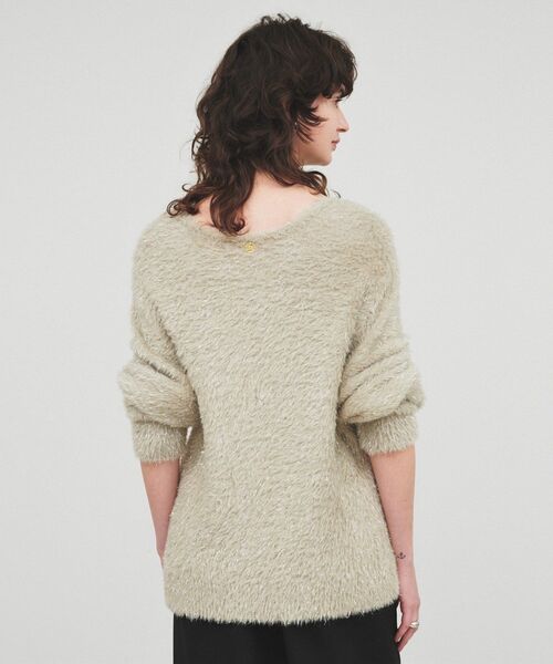 cloenc(クロエンス)の「◆【手洗い可/柔らかニット】ラメシャギーVネックニットプルオーバー(ニット/セーター・レディース・サンドベージュ/オリーブ/アイボリー・02)」の16枚目の写真