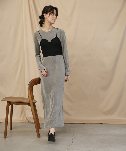 シャイニーナローワンピース（ワンピース）｜select MOCA（セレクト