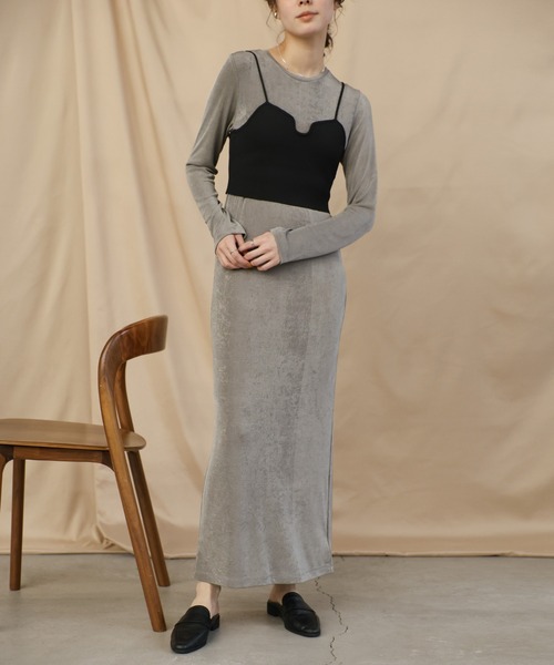 シャイニーナローワンピース（ワンピース）｜select MOCA（セレクト