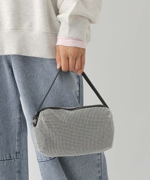 LEPSIM（レプシィム）の「ストーンメッシュ2WAYショルダー　234673（ショルダーバッグ・レディース・シルバー/ブラック・ONE SIZE）」の7枚目の写真