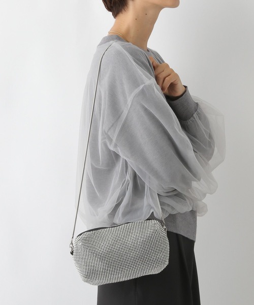 LEPSIM（レプシィム）の「ストーンメッシュ2WAYショルダー　234673（ショルダーバッグ・レディース・シルバー/ブラック・ONE SIZE）」の10枚目の写真