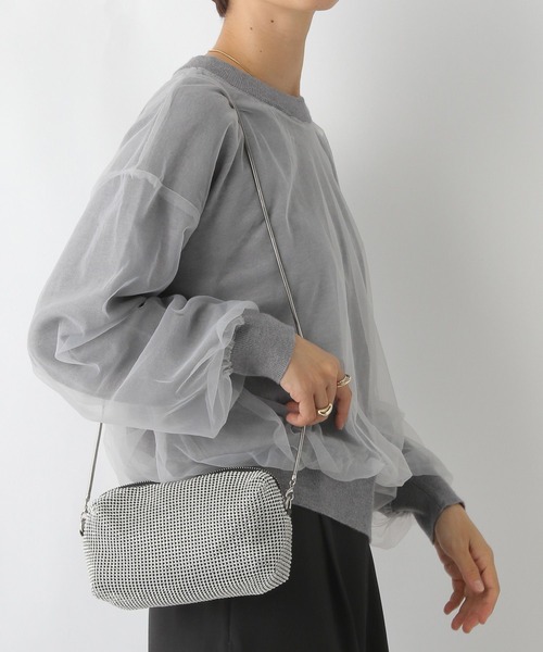 LEPSIM（レプシィム）の「ストーンメッシュ2WAYショルダー　234673（ショルダーバッグ・レディース・シルバー/ブラック・ONE SIZE）」の11枚目の写真
