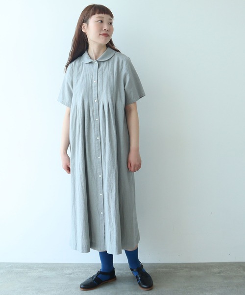 bulle de savonフレンチリネン セーラーカラーワンピース bulle de savon（ビュルデサボン）の「60s フレンチリネン