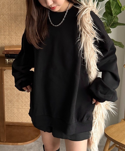 apres jour mignon(アプレジュールミニョン)の「スーパー袖ボリューム裏起毛スウェット【ZOZOTOWN限定アイテム】(スウェット・レディース・ブラック/グレー/ボルドー/ライトベージュ・X-LARGE/フリー)」の9枚目の写真