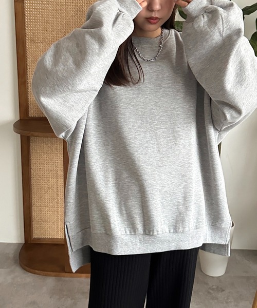 apres jour mignon(アプレジュールミニョン)の「スーパー袖ボリューム裏起毛スウェット【ZOZOTOWN限定アイテム】(スウェット・レディース・ブラック/グレー/ボルドー/ライトベージュ・X-LARGE/フリー)」の16枚目の写真
