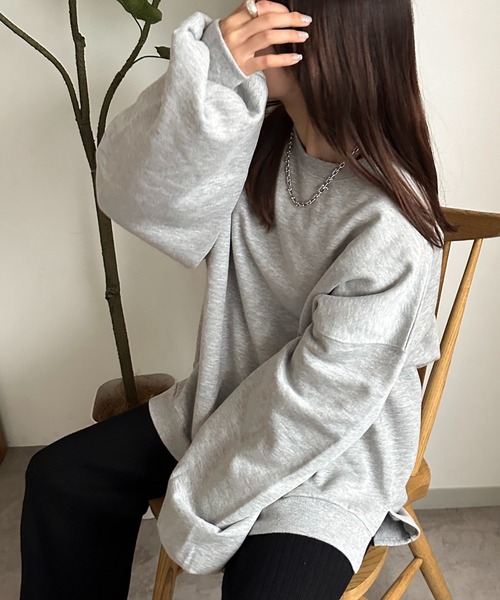 apres jour mignon(アプレジュールミニョン)の「スーパー袖ボリューム裏起毛スウェット【ZOZOTOWN限定アイテム】(スウェット・レディース・ブラック/グレー/ボルドー/ライトベージュ・X-LARGE/フリー)」の20枚目の写真