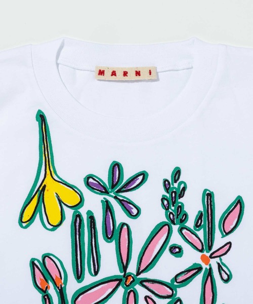 MARNI マルニ Kids & Junior ロゴ半袖Tシャツカットソー 8Y MARNI tシャツ MARNI（マルニ）Kids ＆ Junior ブランドロゴ半袖
