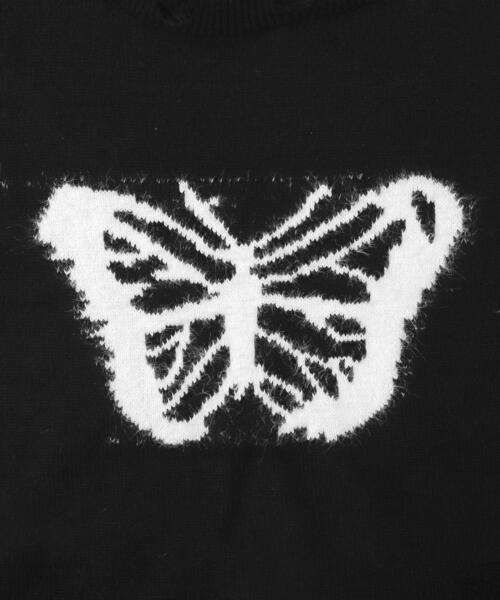 dispark（ディスパーク）の「DISPARK/バタフライダメージワンショルダーニット（ニット/セーター・レディース・ブラウン/ブラック・FREE）」の17枚目の写真