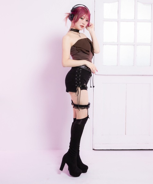 Diable baiser(ディアブルベーゼ)の「ビッグリボンキャミ【大きいサイズ有】(キャミソール・レディース・ブラック/ホワイト/ブラウン・SMALL/MEDIUM/LARGE/LL/3L)」の15枚目の写真