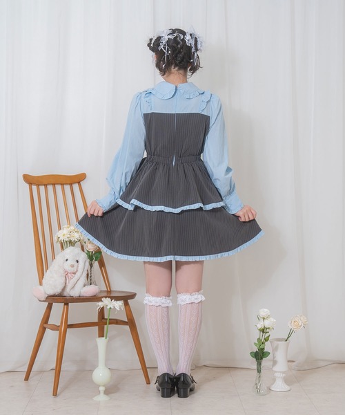 Honey Cinnamon ボウタイリボンストライプワンピース ボウタイリボンストライプワンピース – BUNNY APARTMENT