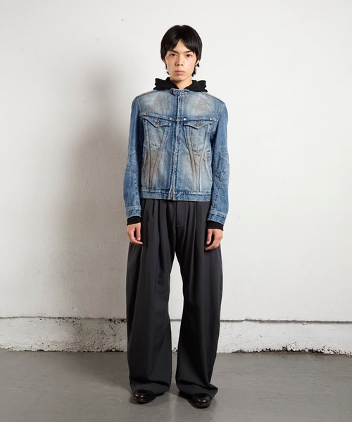 NVRFRGT（ネヴァーフォーゲット）の「DENIM MOTORCYCLE JACKET（ブルゾン・メンズ・インディゴブルー・1/2）」の4枚目の写真