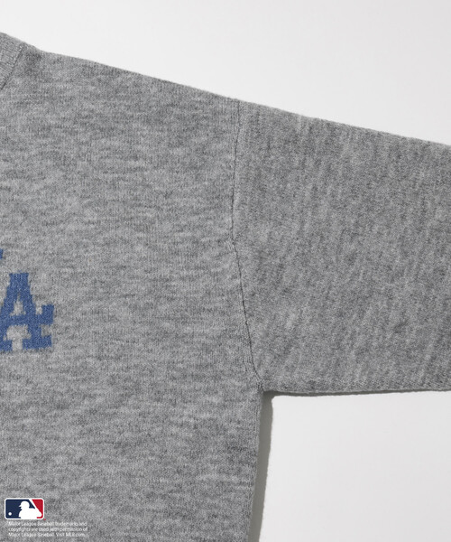 MLB（メジャーリーグベースボール）の「MLB/メジャーリーグベースボール ジャカードロゴ クルーネックニット（ニット/セーター・メンズ・グレー/オフホワイト/ネイビー・LARGE/MEDIUM）」の7枚目の写真