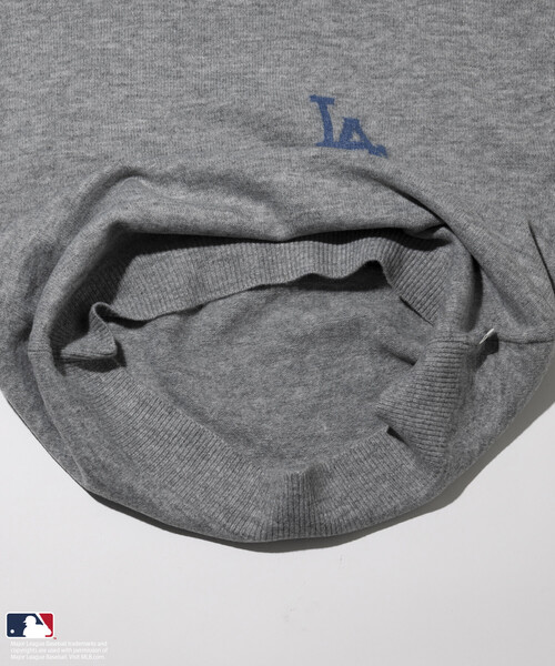 MLB（メジャーリーグベースボール）の「MLB/メジャーリーグベースボール ジャカードロゴ クルーネックニット（ニット/セーター・メンズ・グレー/オフホワイト/ネイビー・LARGE/MEDIUM）」の10枚目の写真