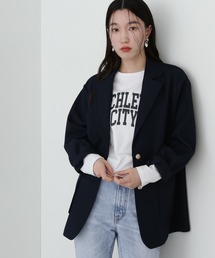 【新品未使用】NATURAL BEAUTY ジャケット　アウター　ネイビー　紺色 NATURAL BEAUTY BASIC カラーレスジャケット ネイビー 濃紺 ノー