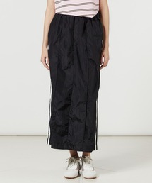 タフタサイドラインマキシスカート