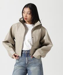 NCB neat caprice brand(エヌシービーニートカプリスブランド) WOMENS SHEEP STAND JACKET/レザージャケット